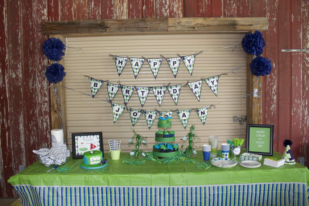 Golf 1st birthday party - Golf