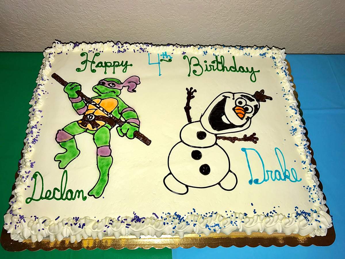 4th Birthday Party - Ninja Turtle/Olaf