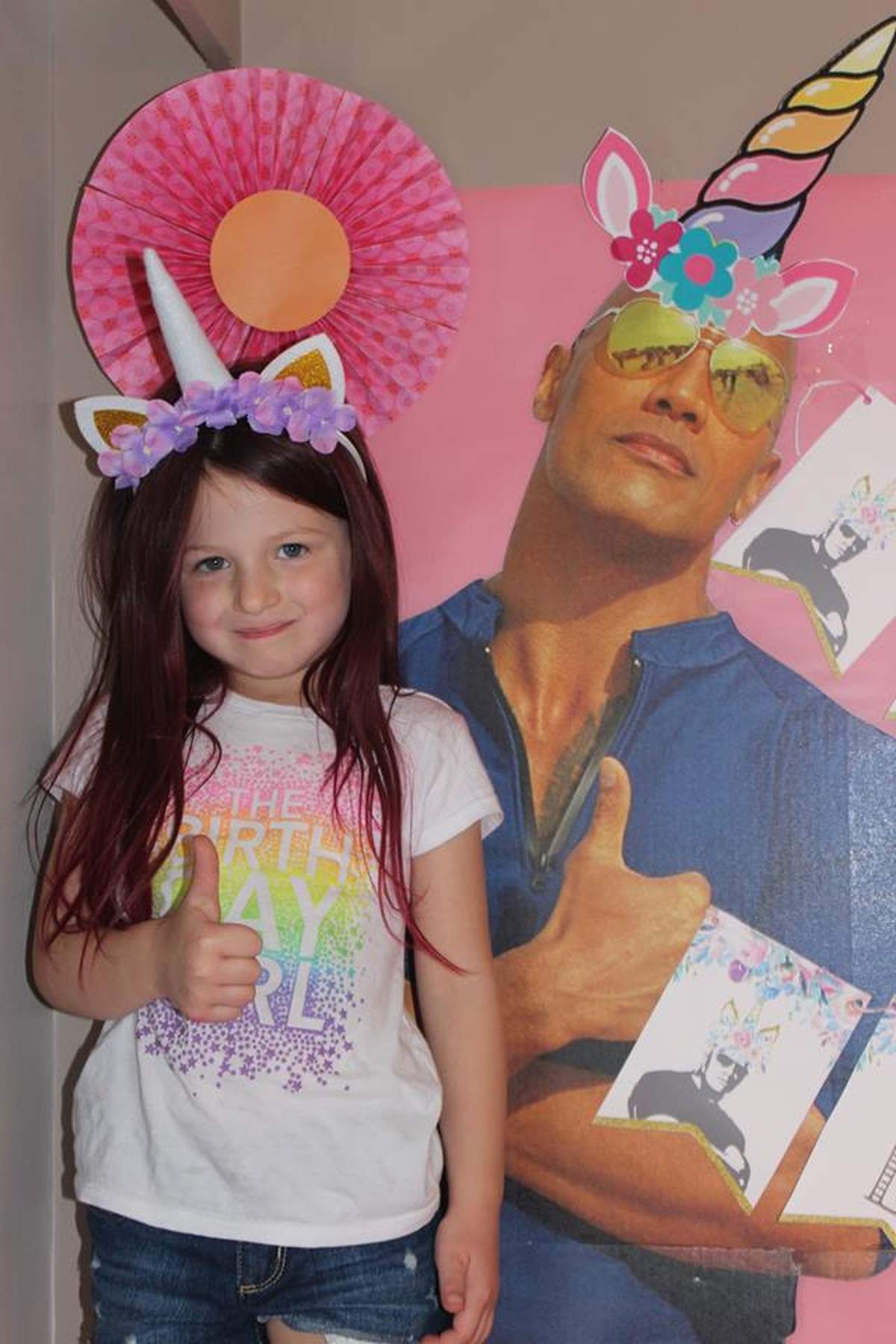 Dwayne "The Rock " Johnson and unicorn themed 5th birthday - Dwayne "The Rock" Johnson and Unicorns