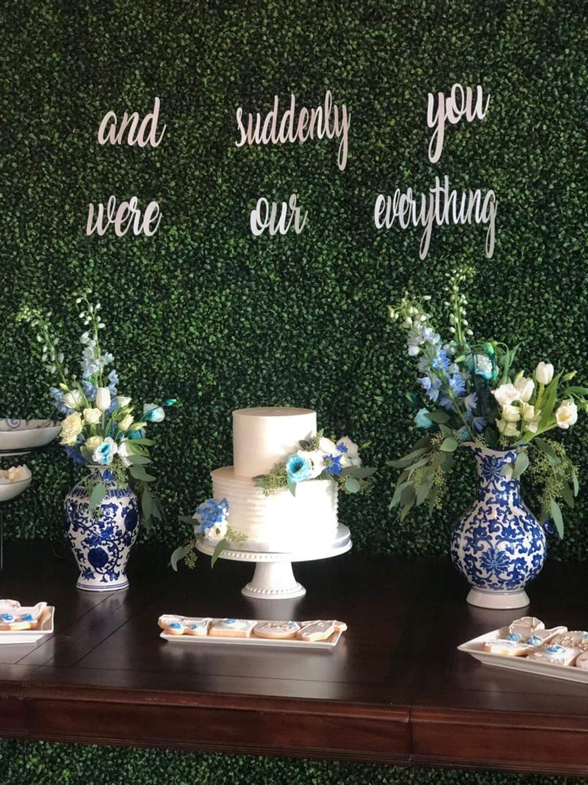 Vintage Blue and White Baby Shower - Baby Shower