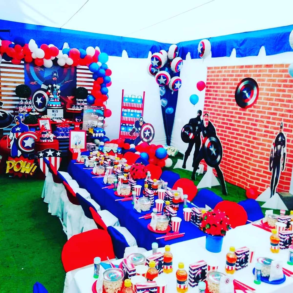 super fiesta para facundo - capitan america
