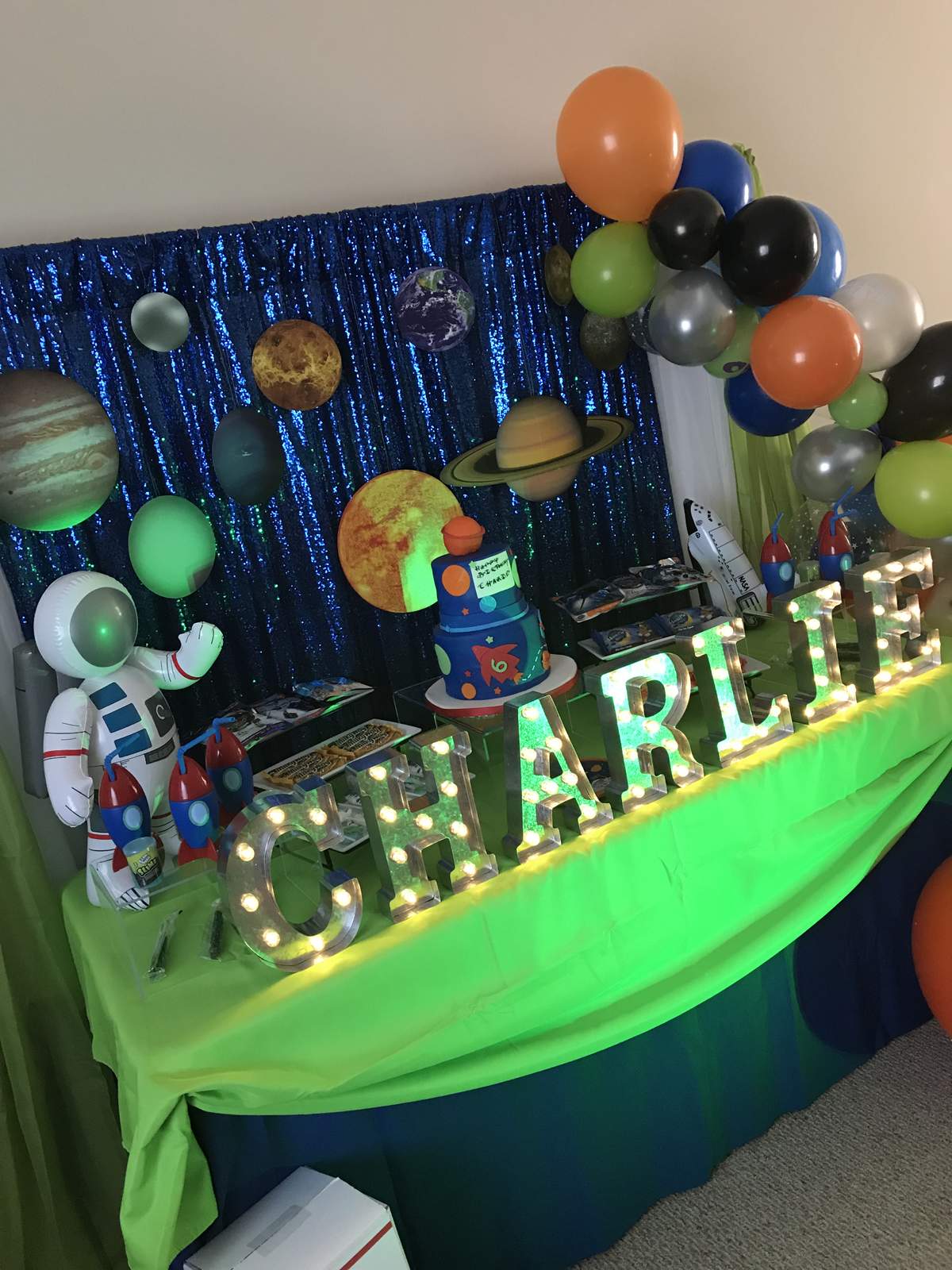 Astronauts / Space / Birthday "Out of this World Space Themed 6th Birthday Party" Catch My Party