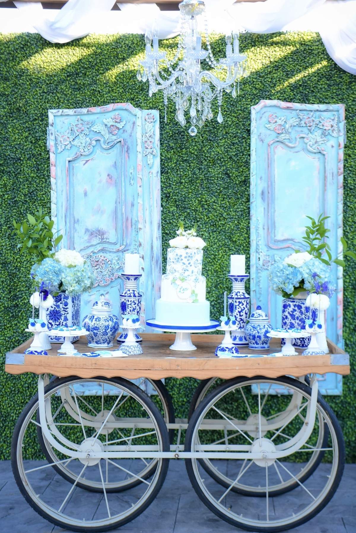 Vintage Blue and White - Boy baby shower 