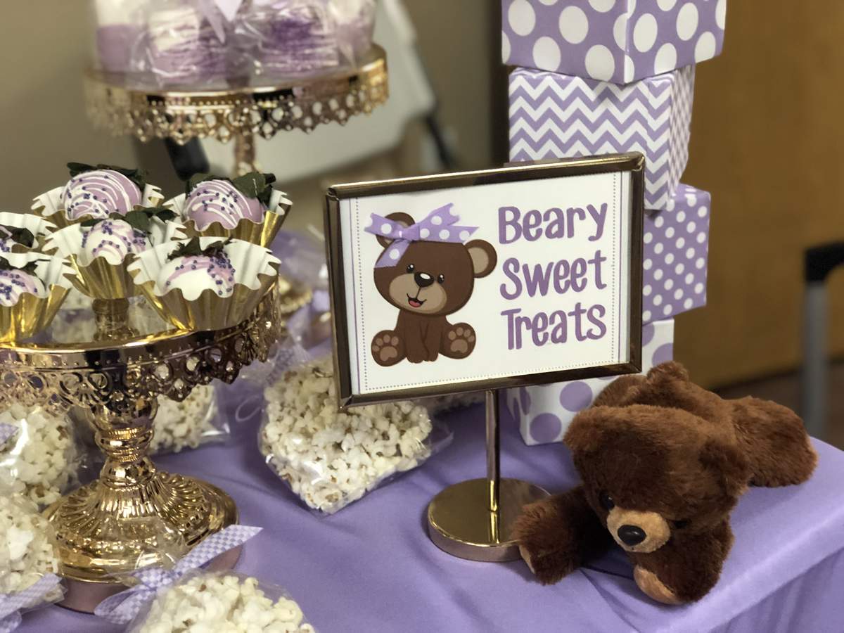 Purple Bear themed baby shower - Purple Bear Theme