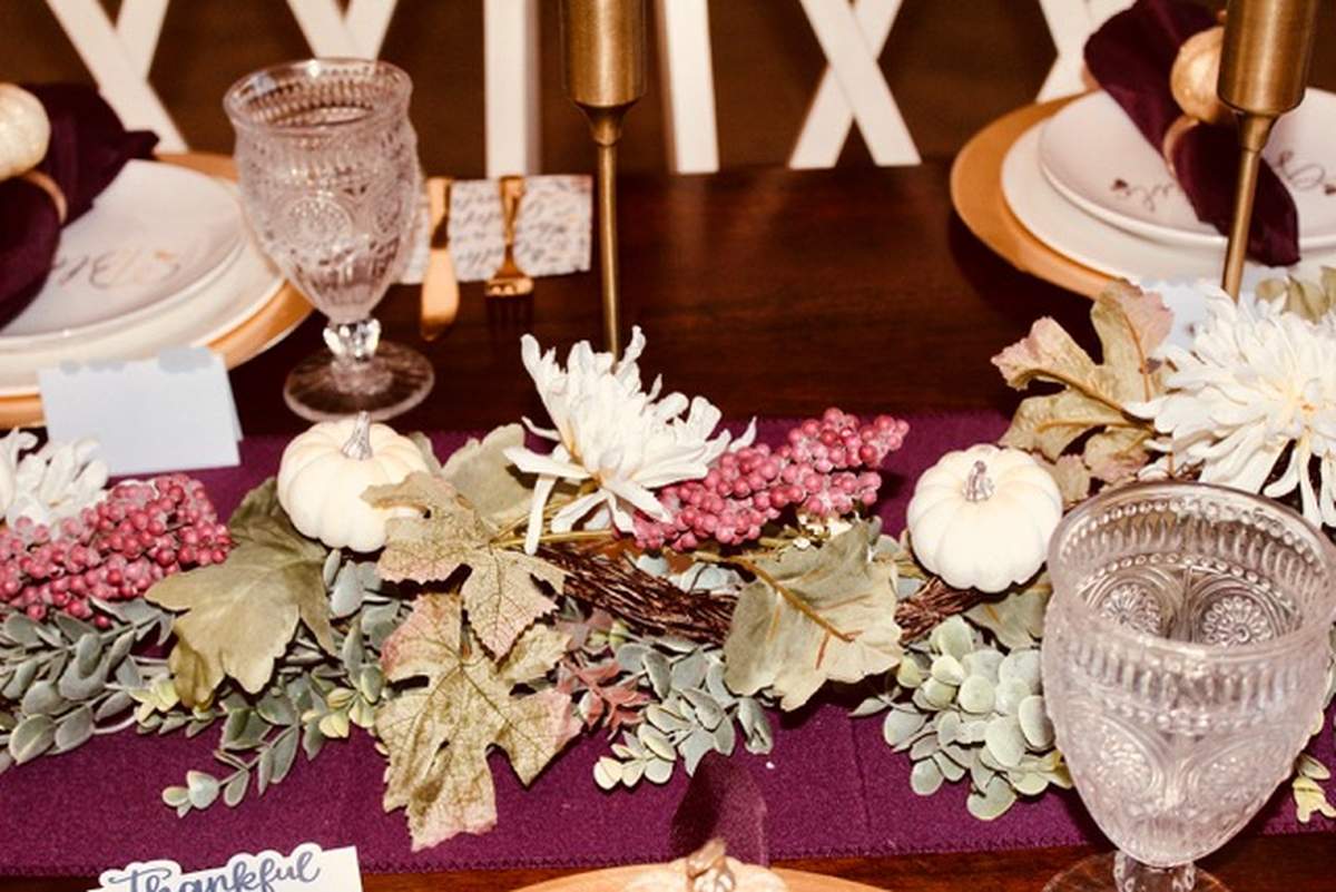 Thanksgiving Dinner Party  - Not so traditional Thanksgiving tablescape 