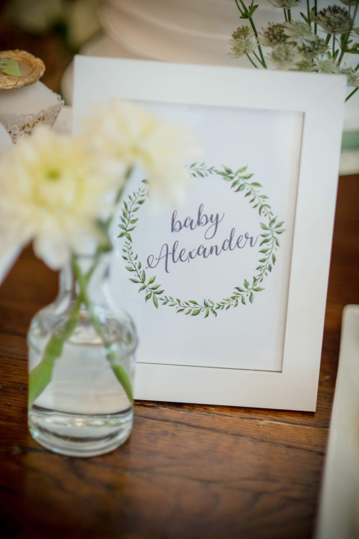 Green and White Modern Baby Shower Baby Shower Party Ideas Photo 1 of