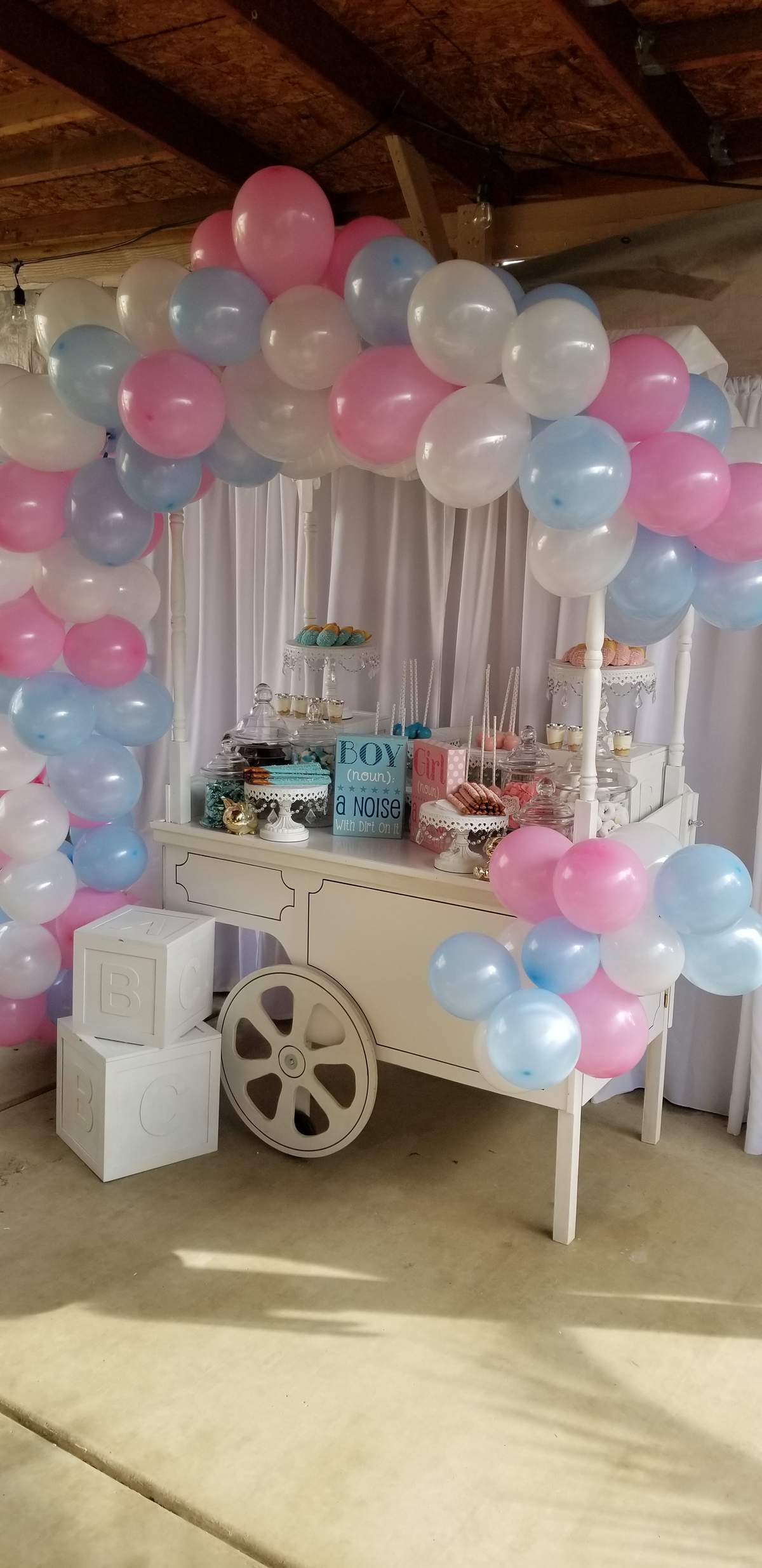 Pink and blue gender reveal - Gender reveal