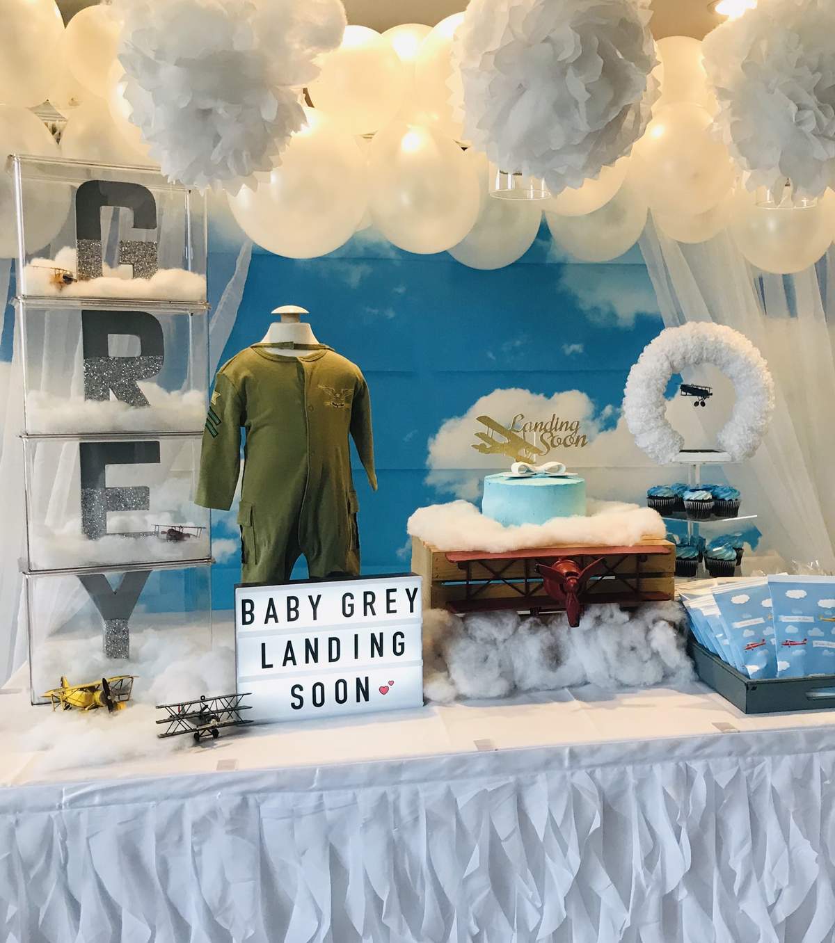 Planes Baby Shower Party Ideas Photo 9 of 12 Catch My Party