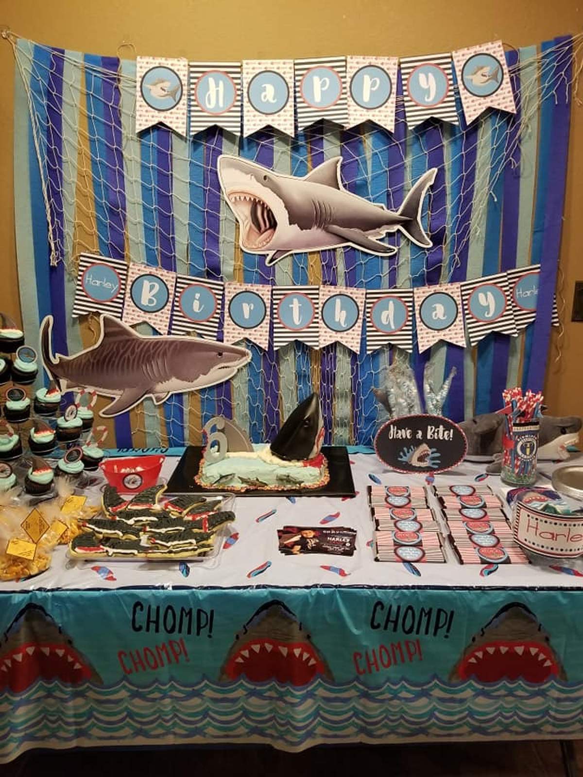Harley’s 6th Birthday-Shark Party  - Sharks