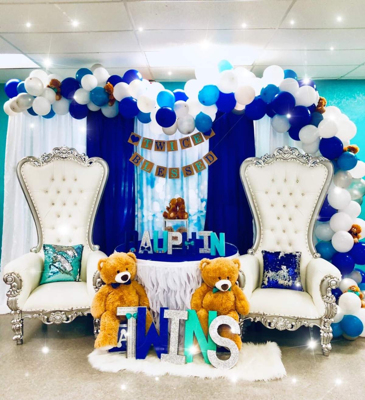 Jude & Ashanti Teddy Bear & Bow Ties Baby Shower. “Twice Blessed” - Teddy Bear & Bow Ties Baby Shower. 