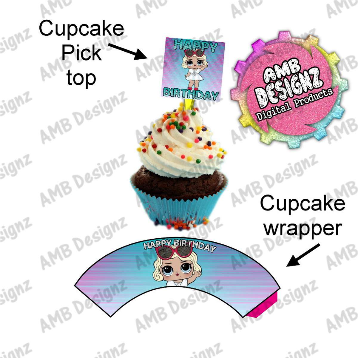 lol-surprise-dolls-birthday-party-ideas-photo-5-of-18-catch-my-party for Free Printable Lol Surprise Cupcake Toppers LOL Surprise Dolls Birthday Party Ideas | Photo 5 of 18 | Catch My Party for Free Printable Lol Surprise Cupcake Toppers