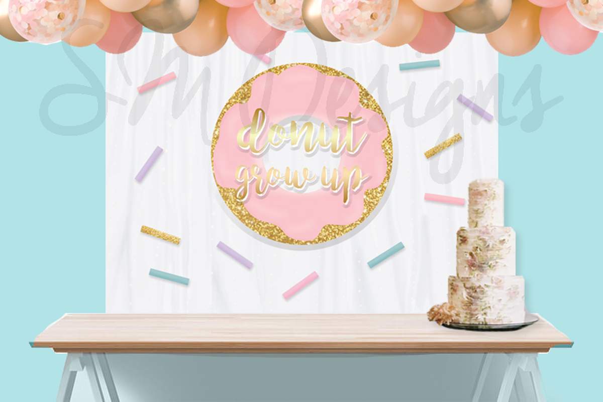 Donut Grow Up - sprinkles gold rose gold