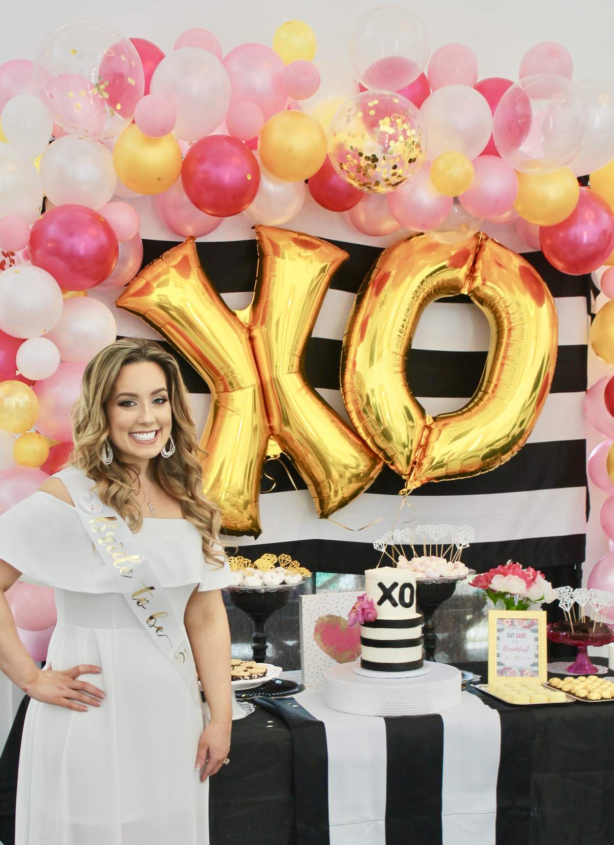 Shelbi's Kate Spade Inspired Bridal Shower - Pink, Black, White, Gold