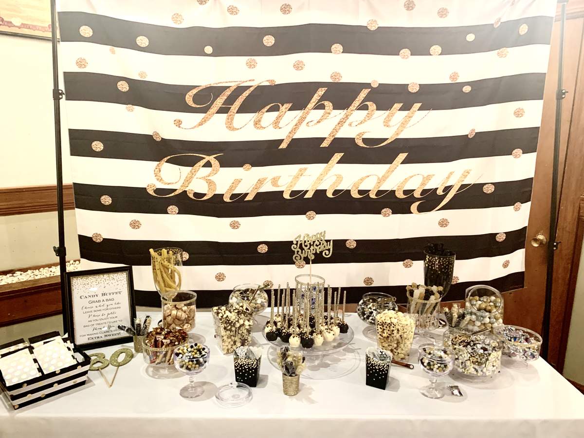 Claire’s 80th Birthday Surprise - Black and Gold - A Celebration of Decades 