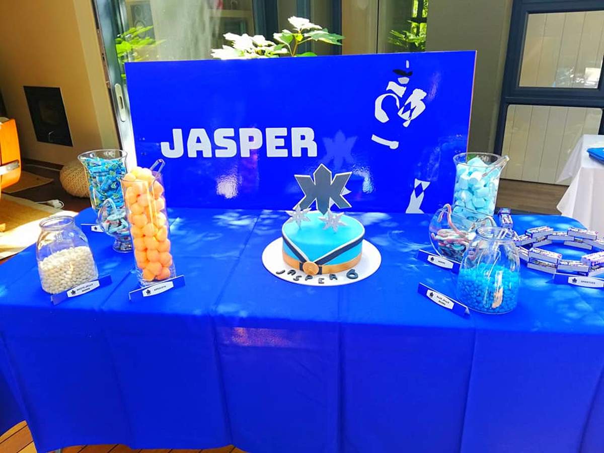 Jasper's Subtle Blue and White Power Ranger Party - Power Rangers