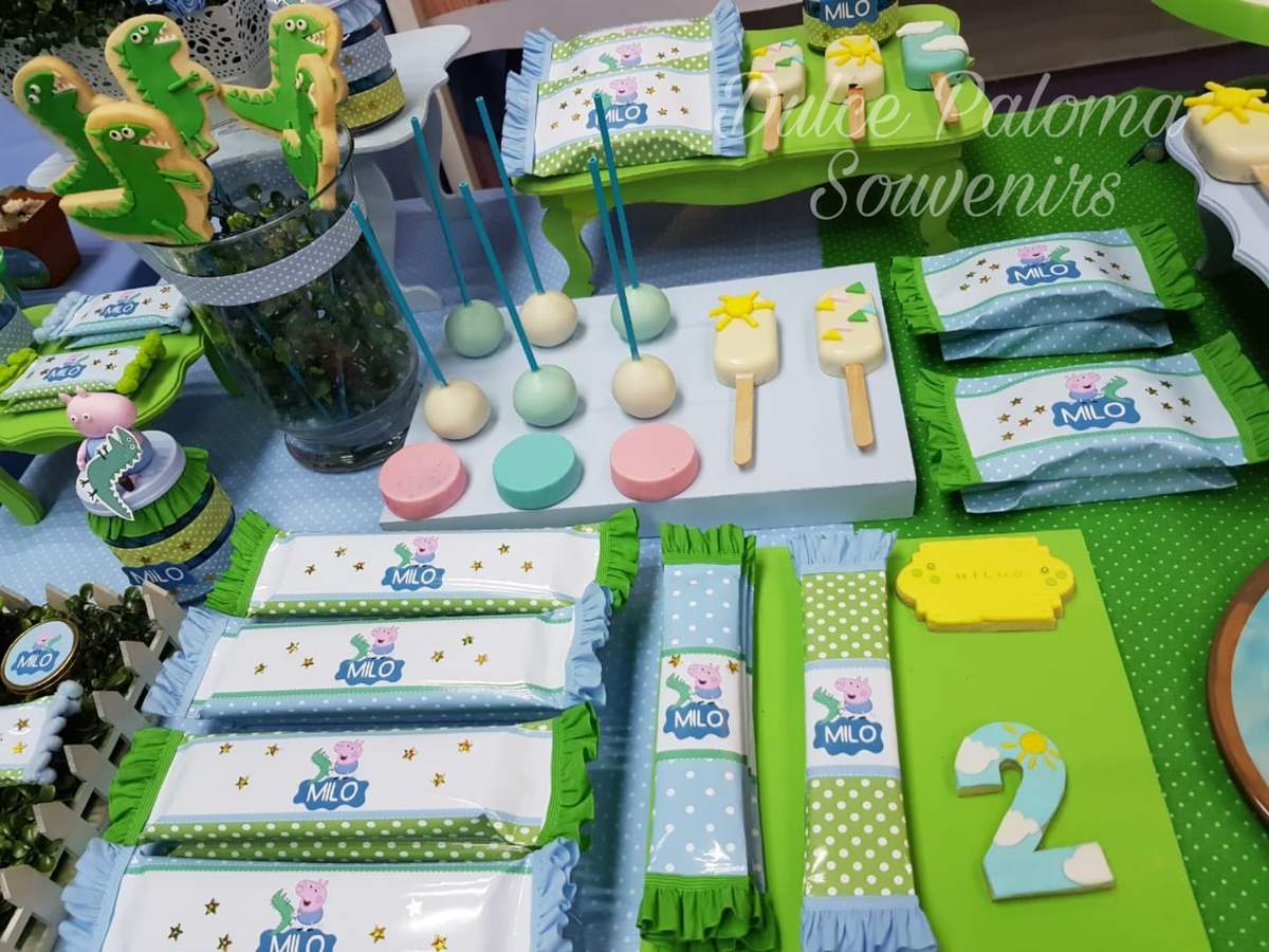 beautiful docoracion to celebrate Milo's birthday - George pig