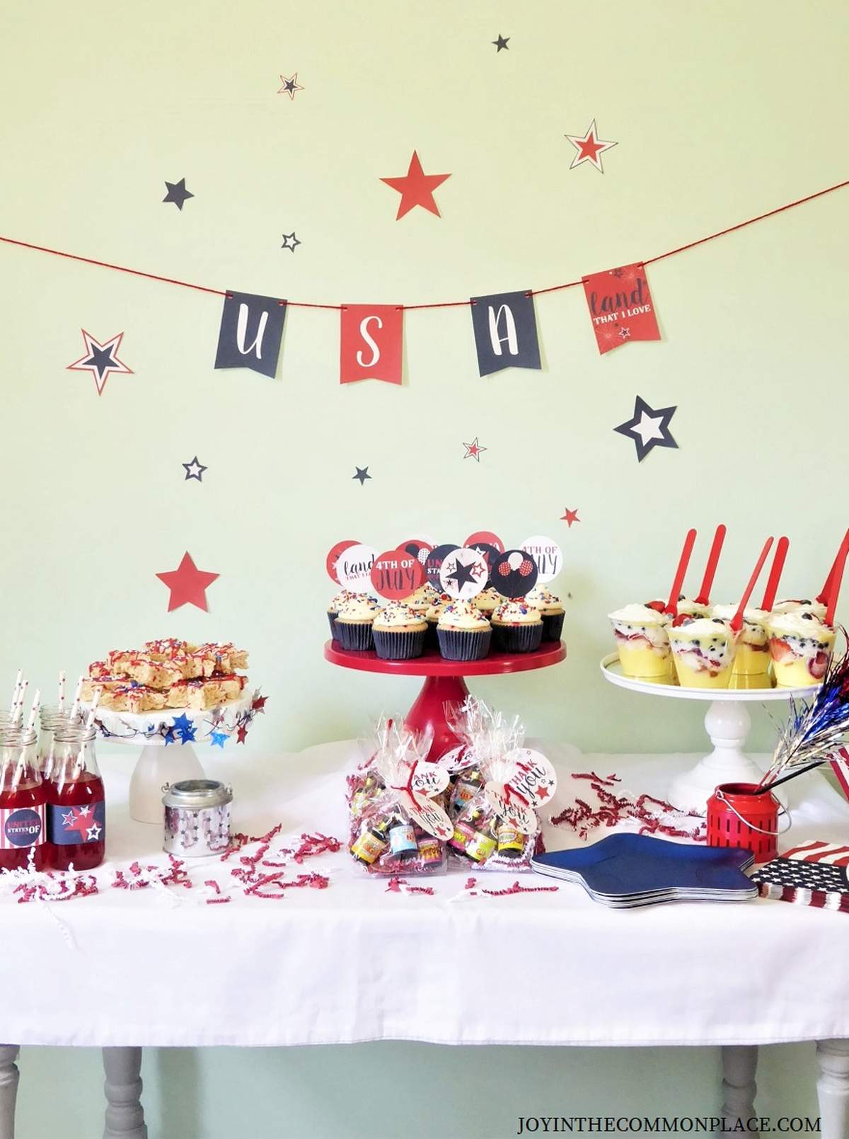 Festive 4th of July Dessert Table - 4th of July