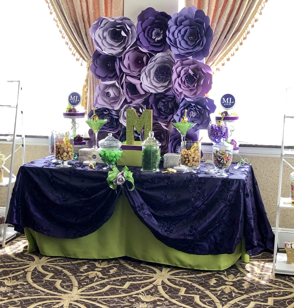 Purple & Green ~  Bat Mitzvah - Purple and Green