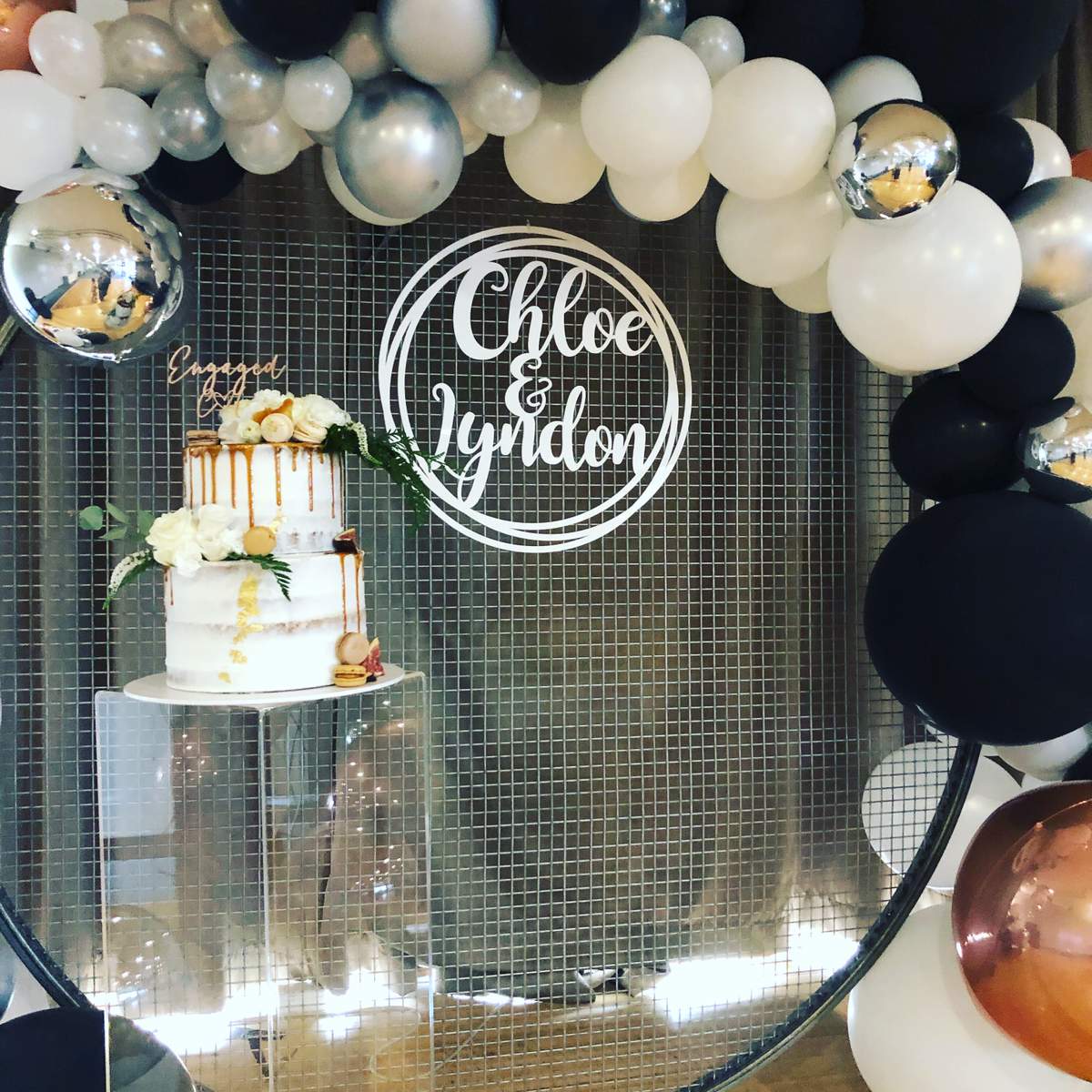 Rose Gold, Black & White Engagement  - Rose Gold, Black & White Engagement 