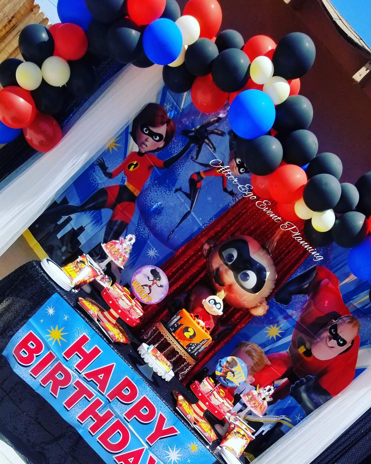 Elias's 4th of July Backyard Dessert Table - Incredibles