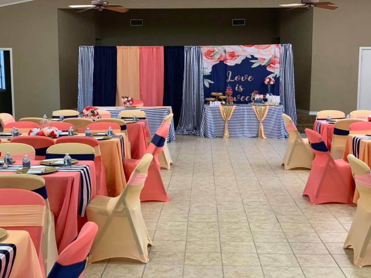Bridal Shower  - Coral & Navy Floral Bridal Shower 