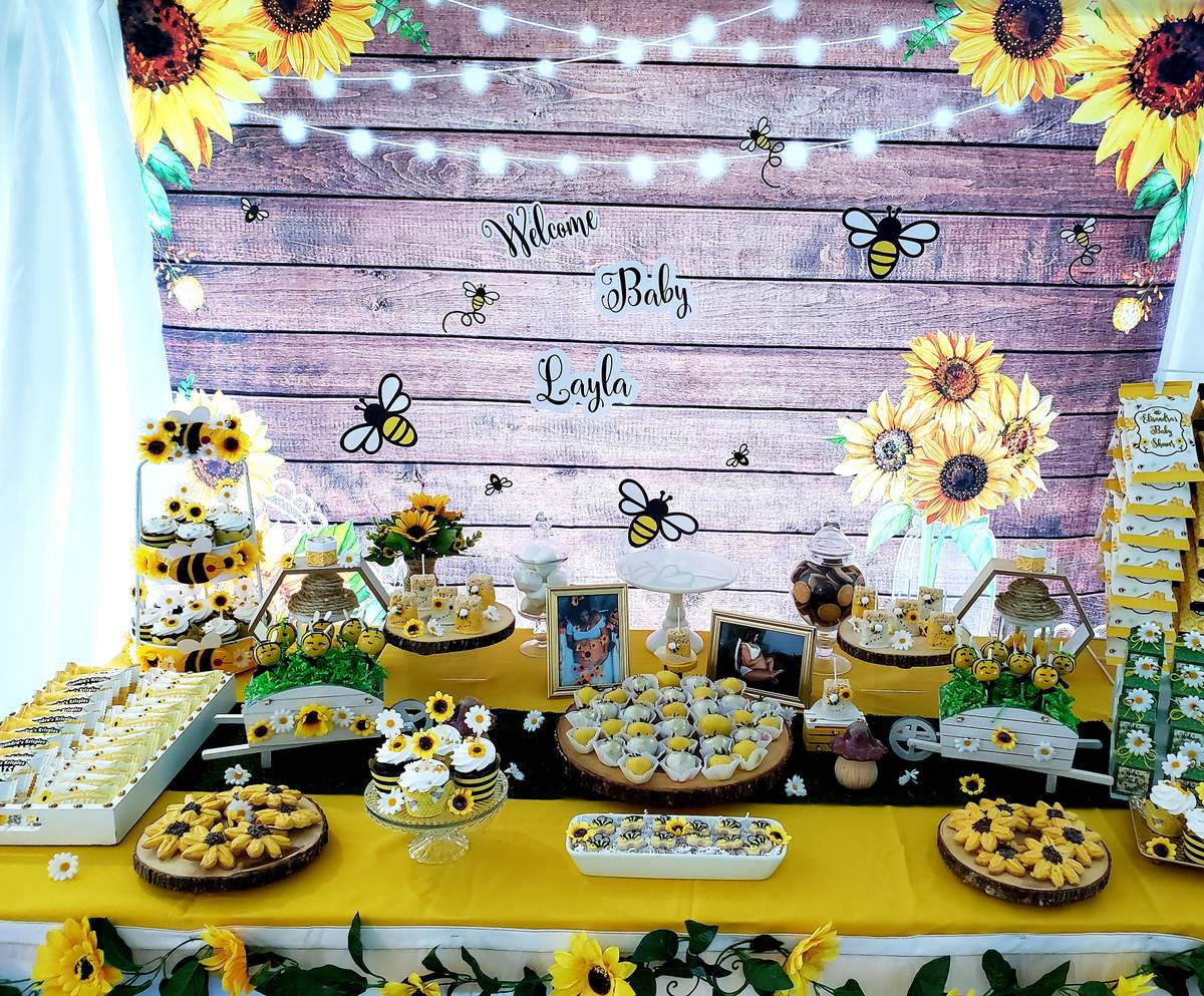 Bumble Bee & Sunflowers Baby Shower Party Ideas Photo 1 of 44 Catch