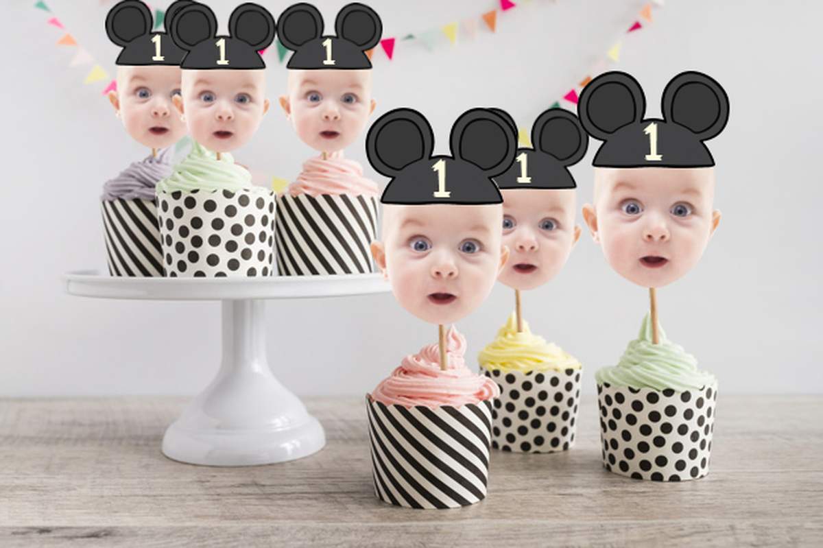 Mickey Mouse personalised Cupcake toppers - Mickey Mouse