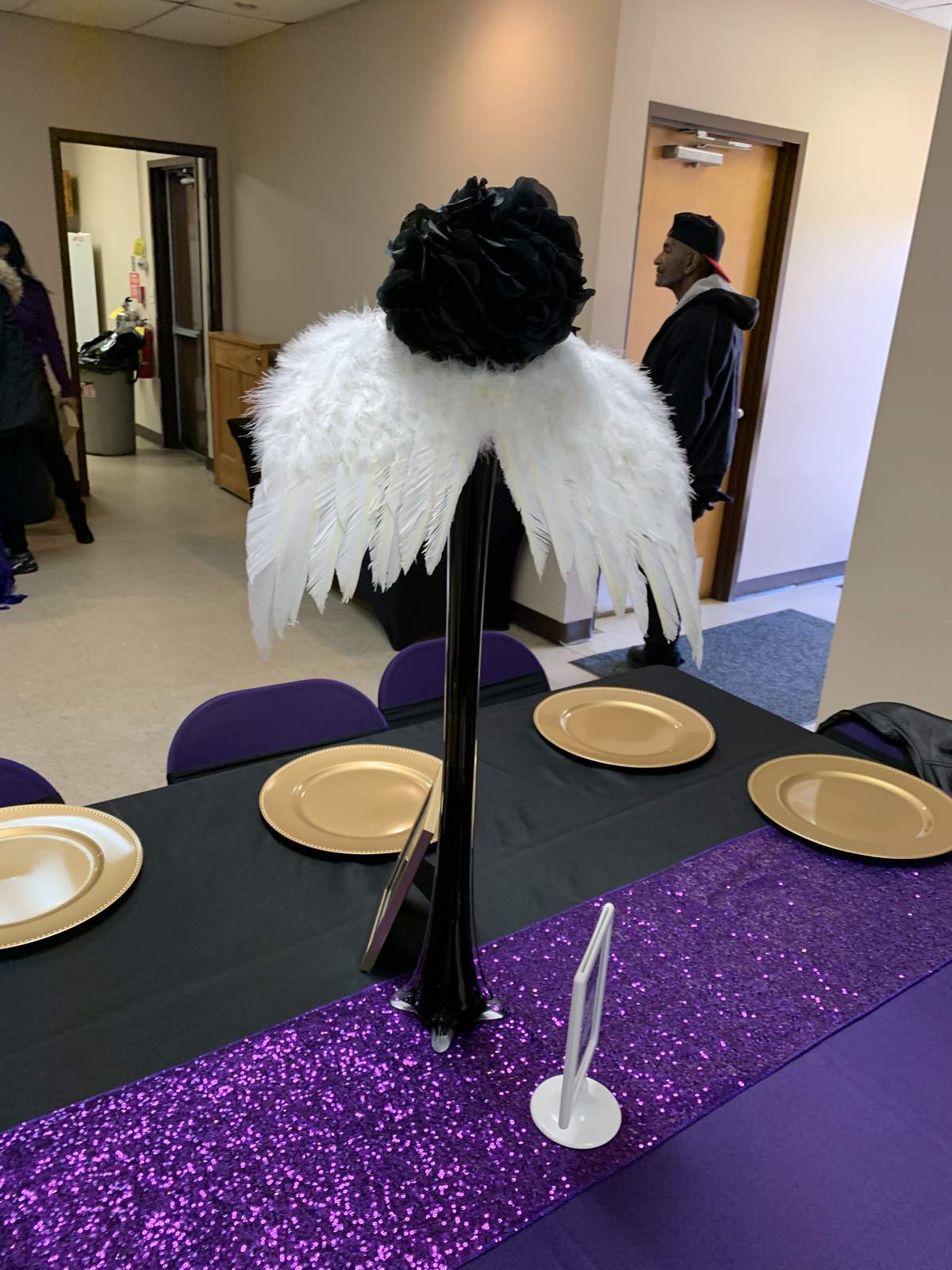 Celebrating the life of Wanda - Purple and black