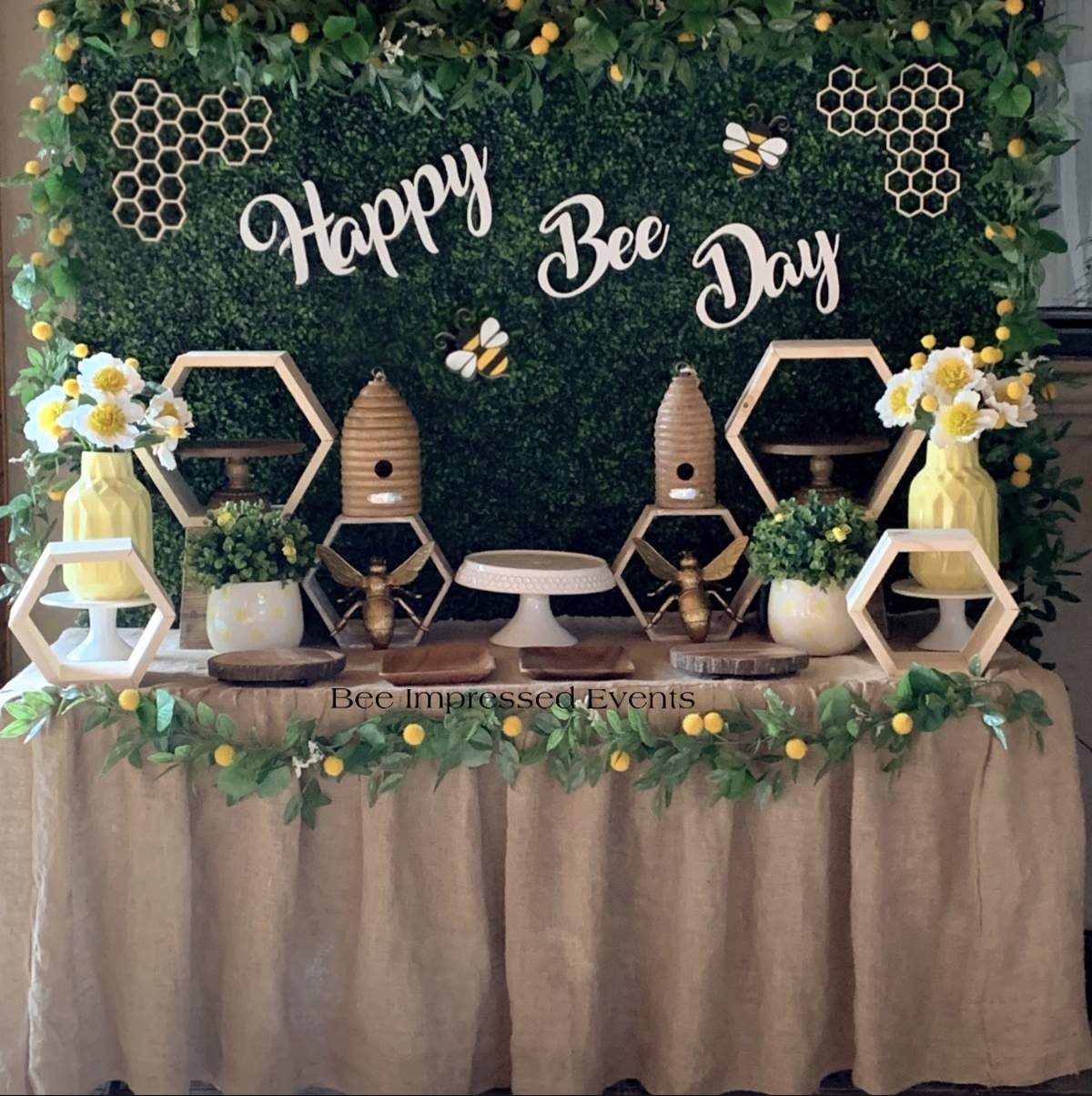 Happy First Bee Day Birthday Party Ideas Photo 1 of 9 Catch My Party