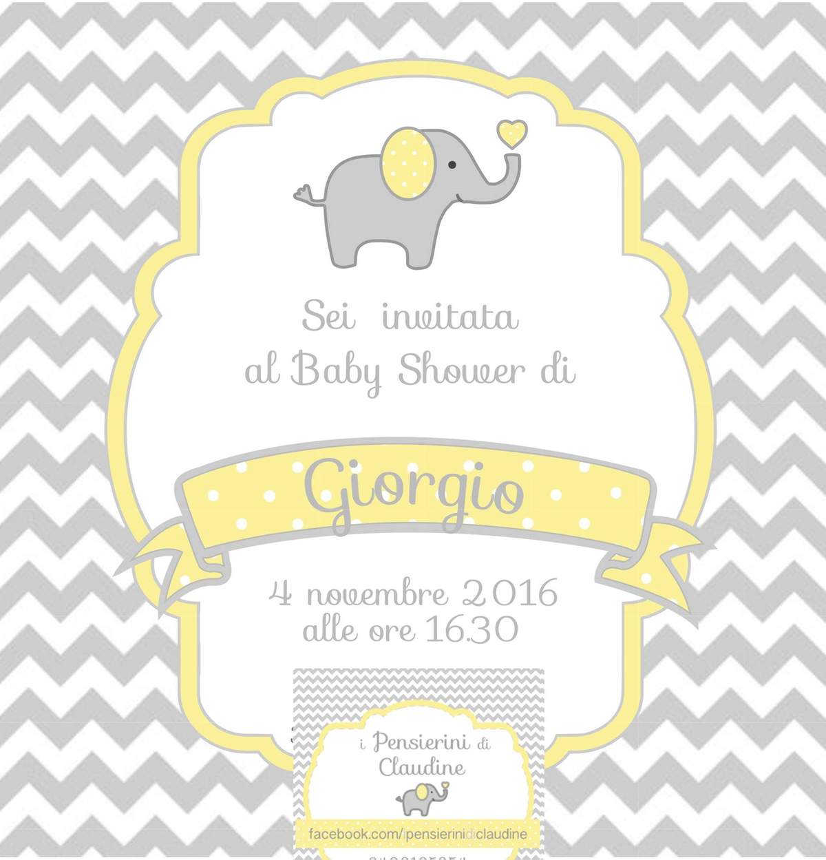 Giorgio's Baby Shower - Elephants