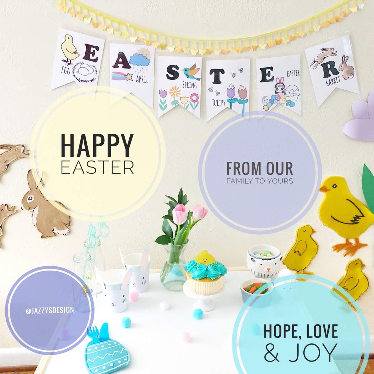E is for Easter Party   - Peter Rabbit, Baby Chics, Rabbits 