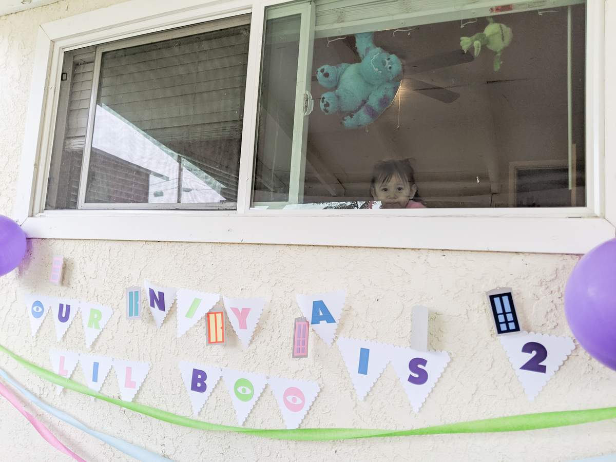 Niya's Quarantine Pixar Pandemic Birthday Party - Monsters inc. - quarantine - covid-19