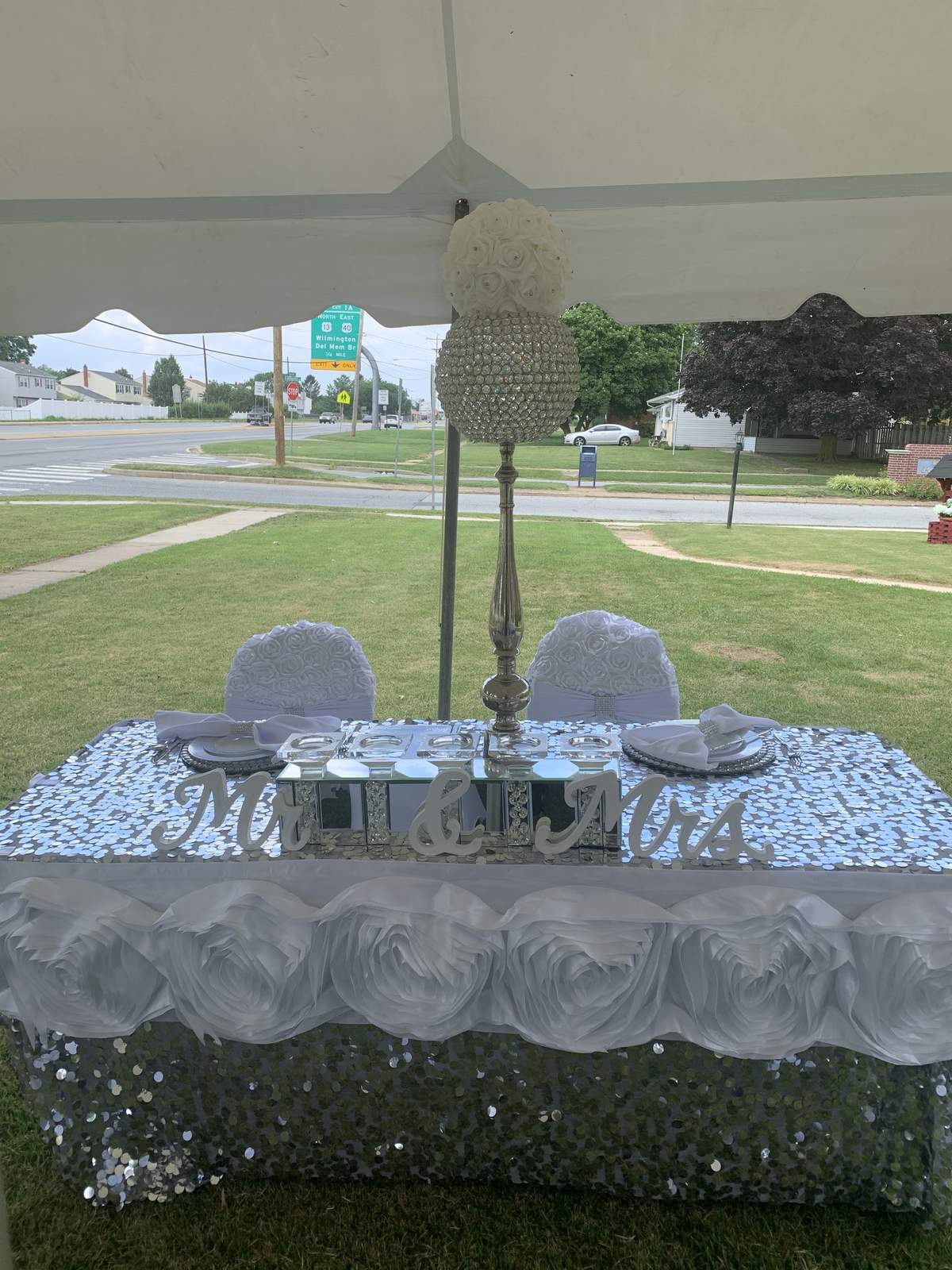 Reception  - Silver and white