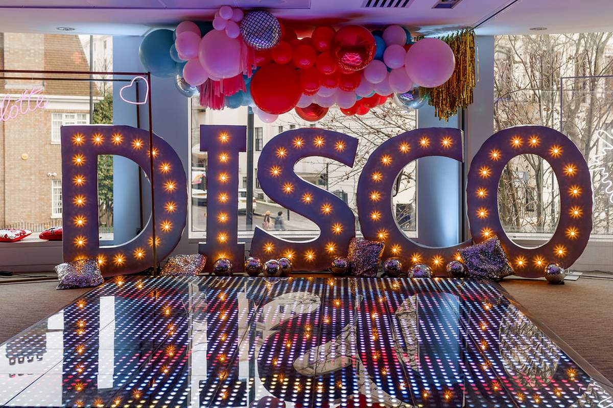 Disco Birthday Party Ideas | Photo 2 of 8 | Catch My Party, image size:1200x800