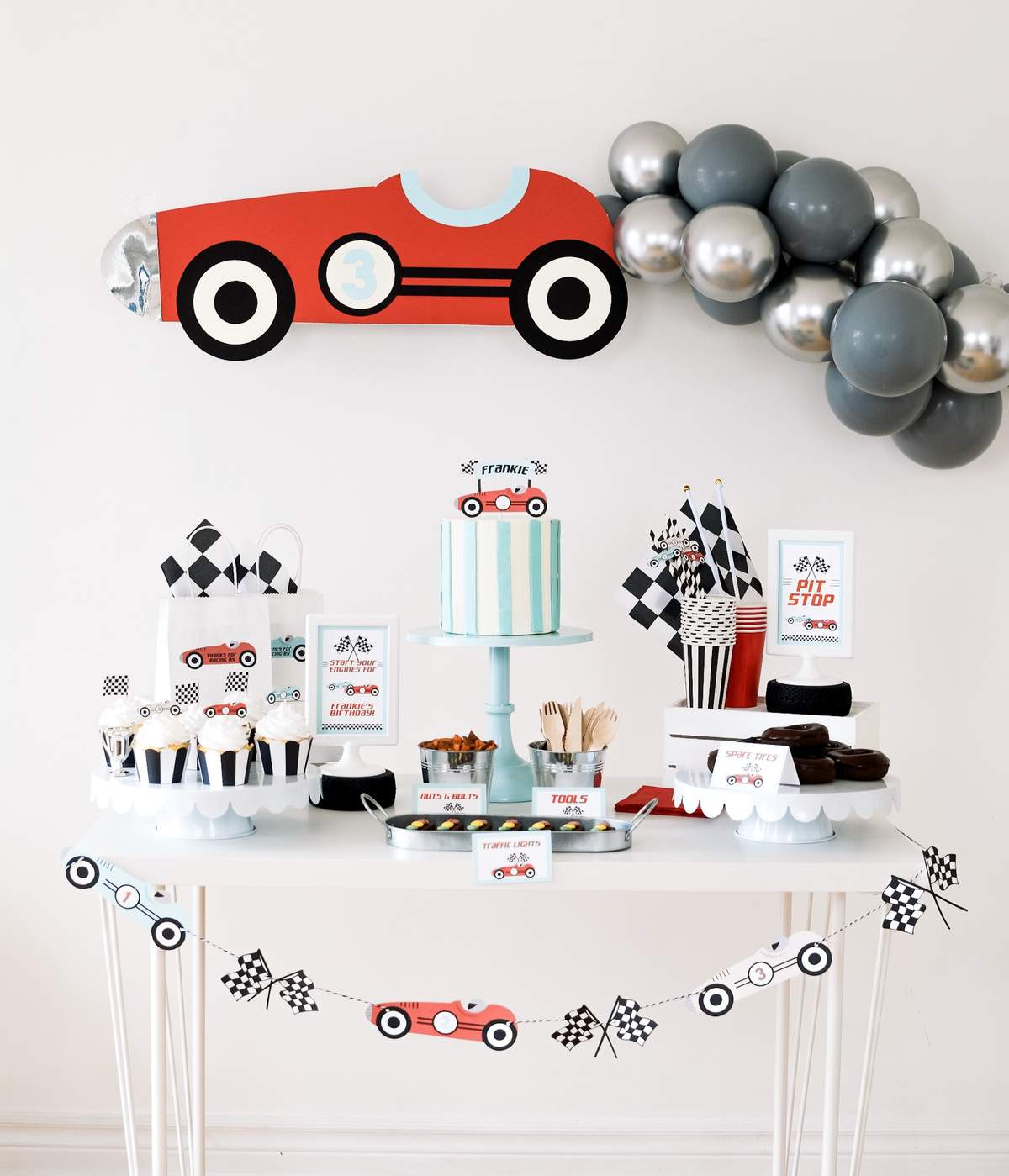 Vintage Race Car Birthday Party Ideas Photo 16 Of 18 Catch My Party