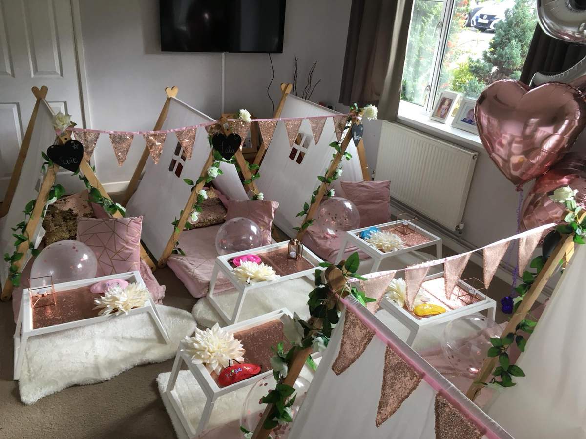 Girls sleepover party  - Rose Gold Theme