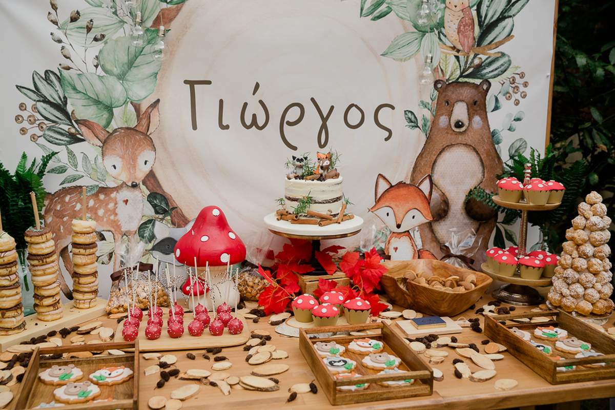 Christening Candy bar - Woodland