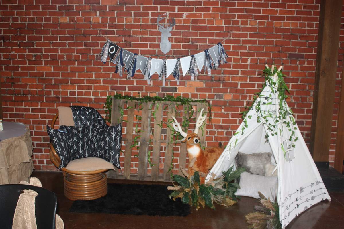 Rustic Deer Baby Shower Party Ideas Photo 1 of 21 Catch My Party