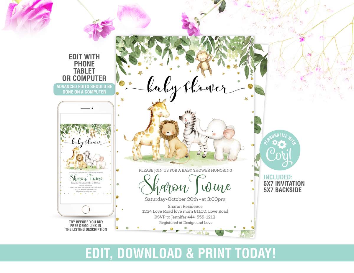 Safari Baby SHower - SAFARI, JUNGLE