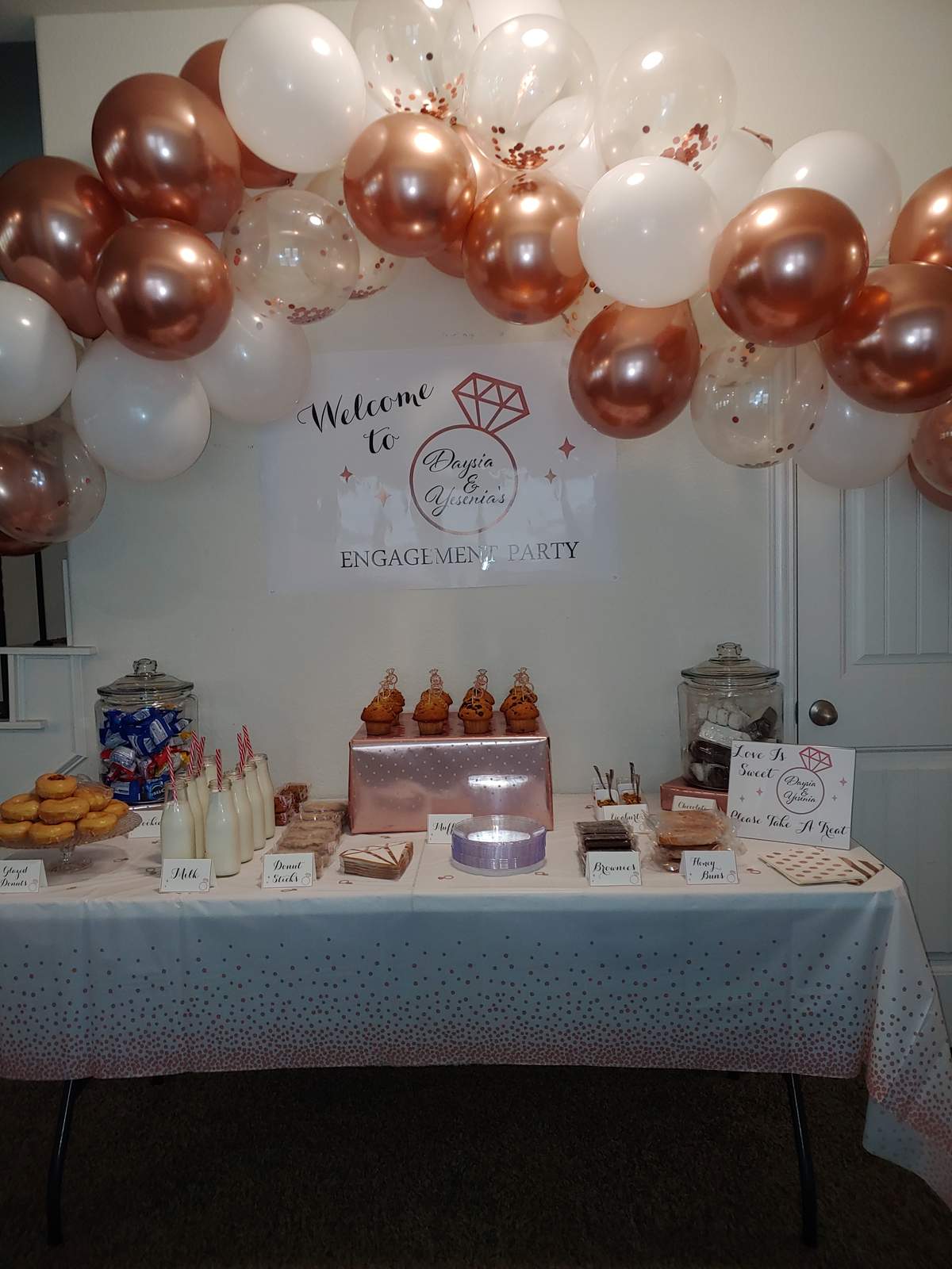 Daysia and Yesenia's Engagement party  - Rose gold 