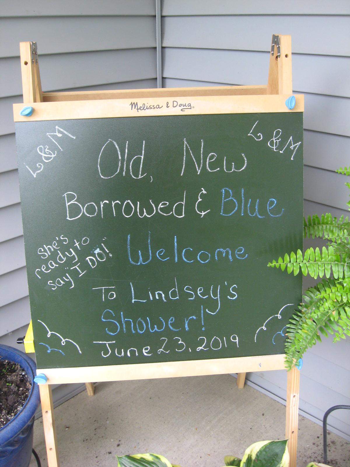 Something Blue Something Beautiful Bridal Shower - Blues and greens with monogram motifs 