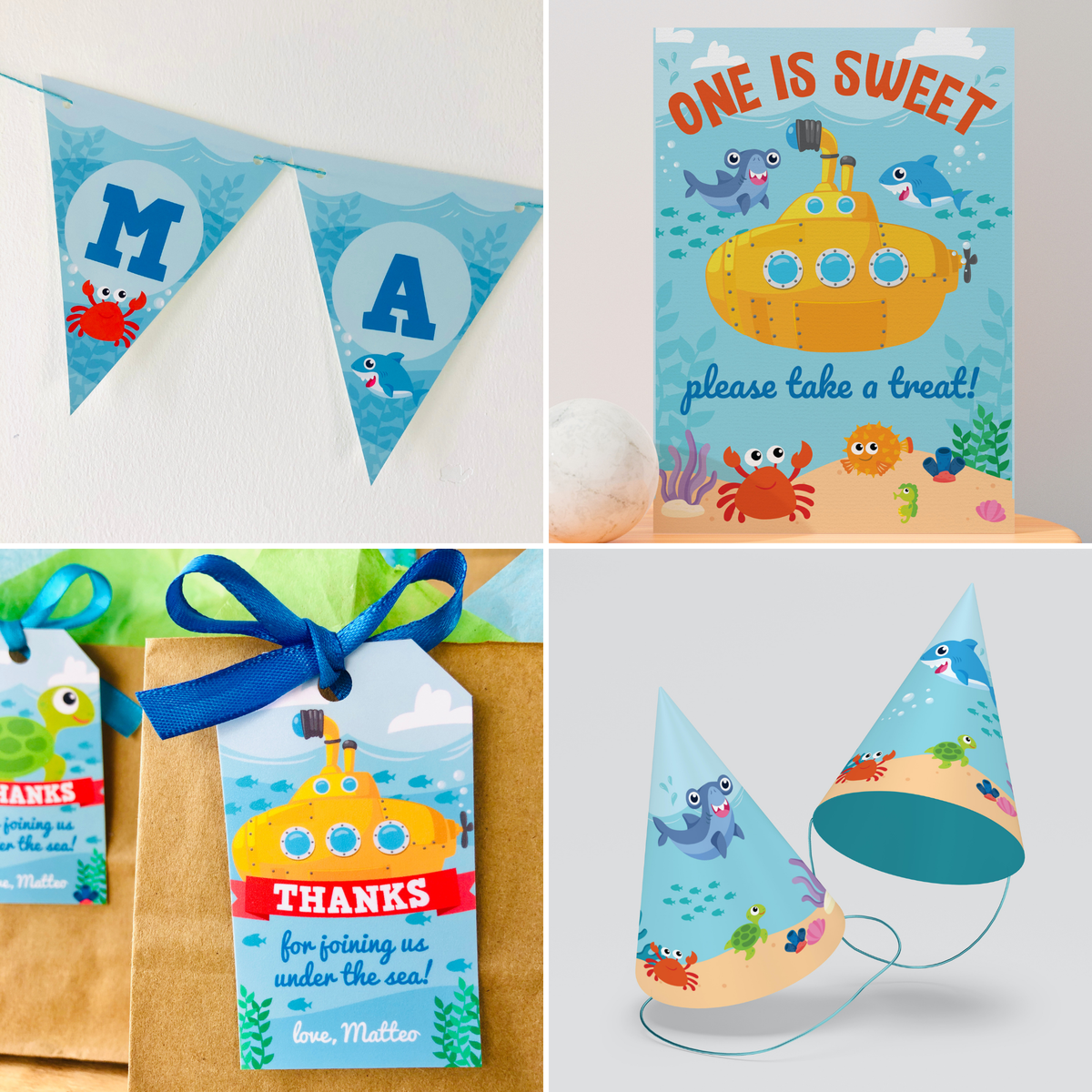 Yellow Submarine Birthday Party Ideas | Photo 1 of 50 | Catch My Party, image size:1200x1200