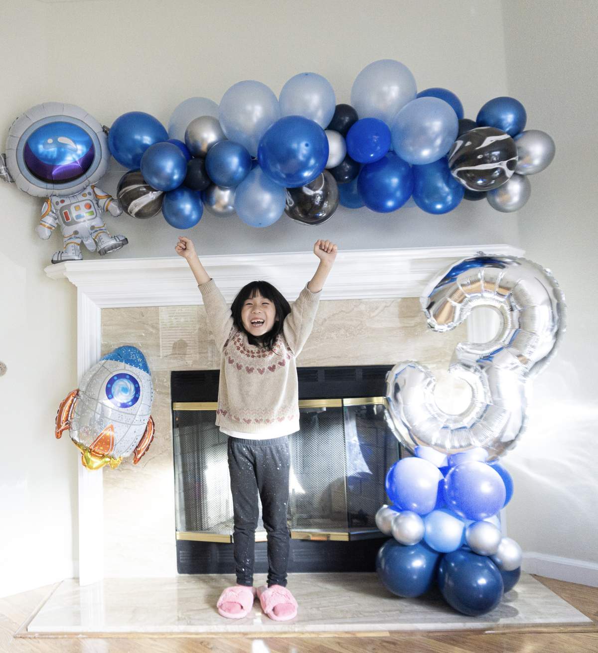 3rd birthday Space blue party - Spaceman 