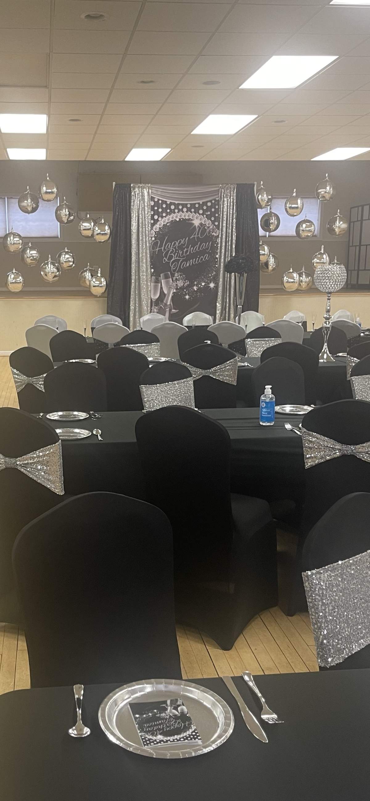 40th Black and Silver Birthday Party Ideas Photo 2 of 11 Catch My Party