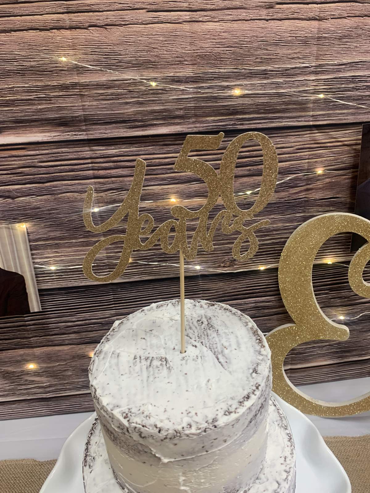50th Anniversary - Gold and burlap