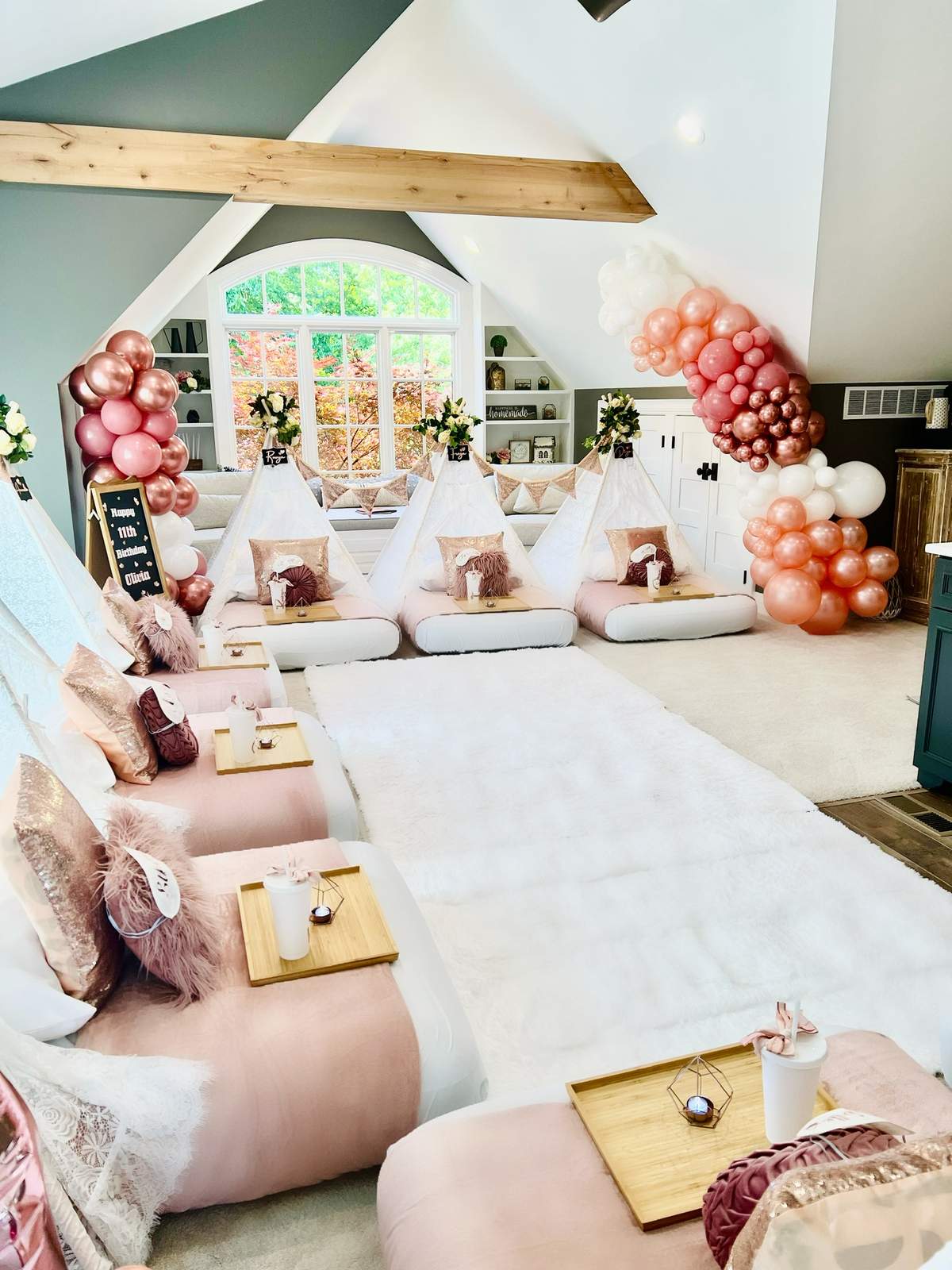 11th Birthday Rose Gold Boho Sleepover  - Rose GOLD BoHo