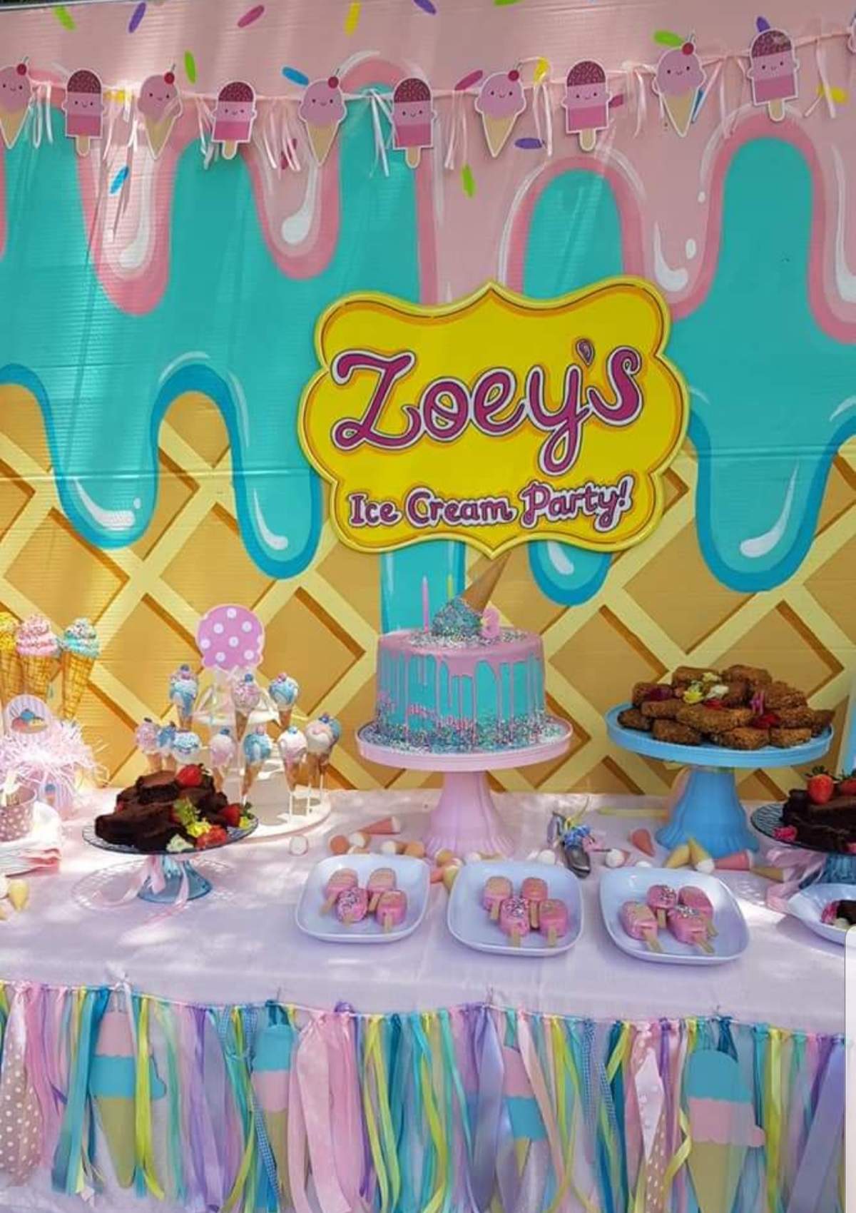 Ice Cream Birthday Party Ideas Photo 1 of 21 Catch My Party