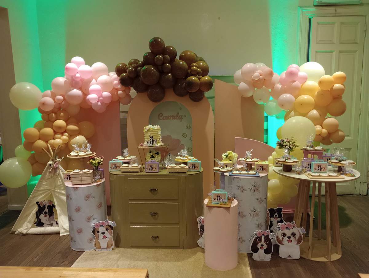 Boho Puppy-Themed Birthday Party  - Perritos Boho
