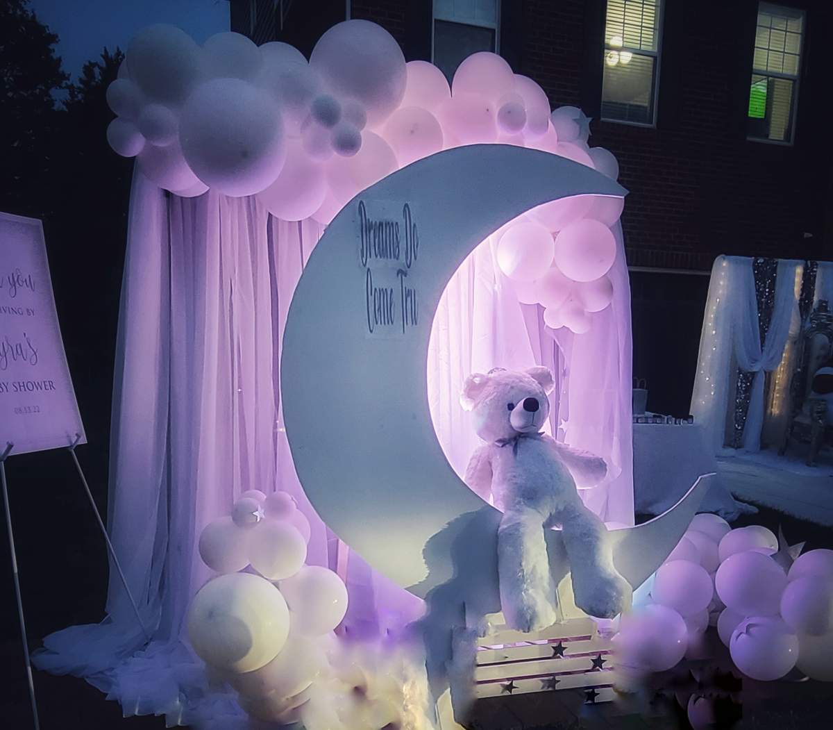 Drive By Baby Shower - Crescent Moon