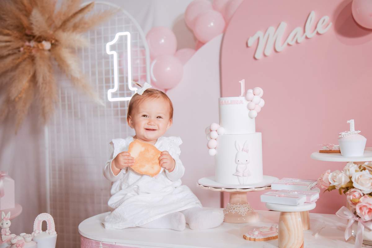 Male's Bunny 1st Birthday Party - CONEJITA BAILARINA ROSA